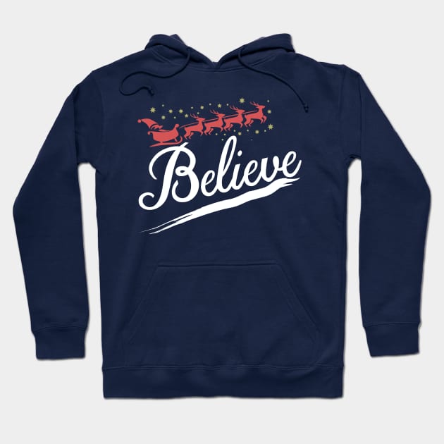 Believe Christmas Santa Claus Kids Adult Gift Hoodie by Freid